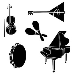 Vector illustration musical instruments