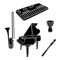 Vector illustration musical instruments