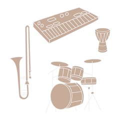 Vector illustration musical instruments