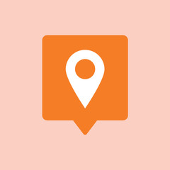 Fototapeta premium New Flat design Map pin red style modern icon