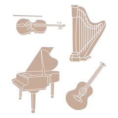 Vector illustration musical instruments