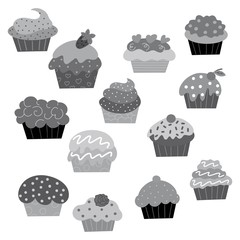 Vector illustration of pastries