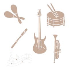 Vector illustration musical instruments