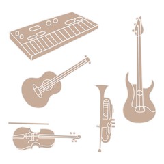 Vector illustration musical instruments