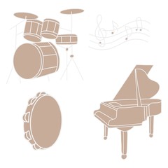 Vector illustration musical instruments