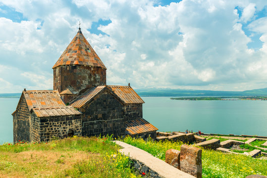 Sevanavank Monastery on the shore of Lake Sevan, Armenia
