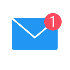 mail message envelope on white background vector