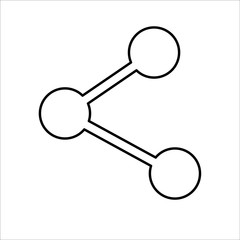 share link isolated icon white background vector