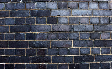 Black brick wall background texture