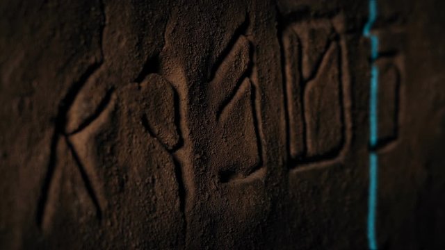 Rune Symbols Rock Carving Scanned With Laser