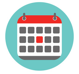 Calendar icon illustration for print and web use - vector