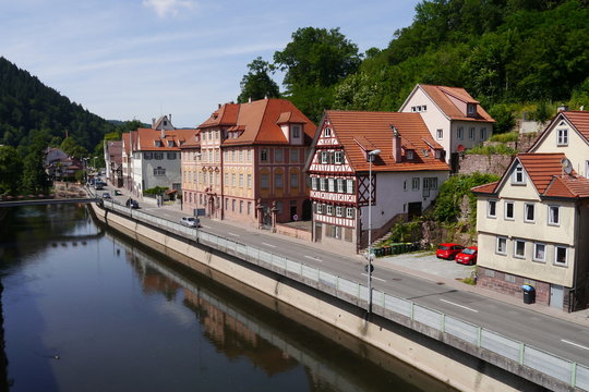 Nagold und Palais Vischer in Calw