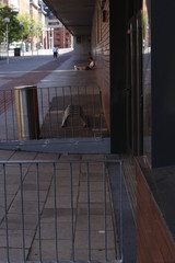 View of a pedestrian street