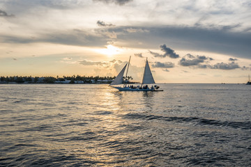 Beautiful sunset in Keywest. Miami, Florida