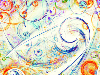 abstract chaotic fractal background 3D rendering illustration