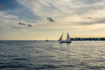 Beautiful sunset in Keywest. Miami, Florida