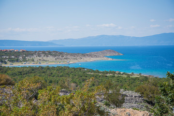 Fototapeta na wymiar Panoramic view to the Losinj island, Croatia