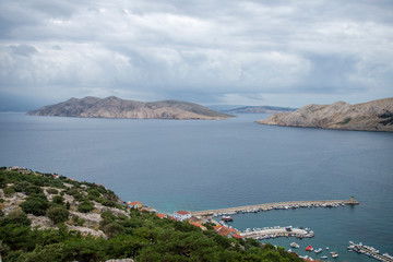 Fototapeta na wymiar Panoramic view to the Losinj island, Croatia