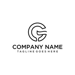 Illustration of luxury sign letter CG or GC circle logo design