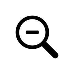 Magnifier vector icon. Magnification zoom out symbol design. Magnification icon concept for web and mobile