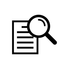 Magnifier vector icon. Magnifying page symbol design. Magnification icon concept for web and mobile