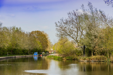 Fototapeta premium Kingswood Junction of Stratford and Grand Union Canal.Warwickshire. English Midlands, Warwickshire, England.UK
