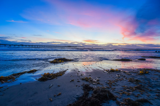 Sunset at Ocean Beach San Diego, California, United States