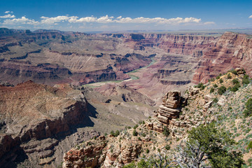 Fototapeta na wymiar Grand Canyon view from Desert View on South Rim of Grand Canyon National Park, A
