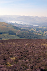 Obraz premium Skiddaw Mountain on a hot summer day.