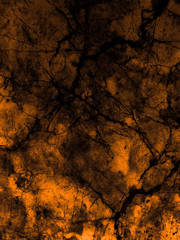 Beautiful abstract color gold and yellow tiles floor and granite on the darkness and black background and wallpaper