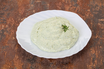 Cottage cream snack with herbs