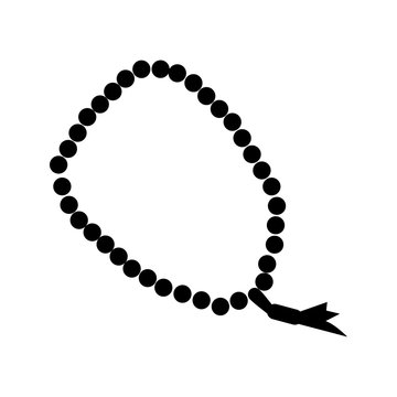 Beautiful prayer beeds Glyph black icon