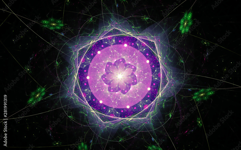 Fototapete digital generated image in the form of abstract geometric shapes of various shades and colors for us