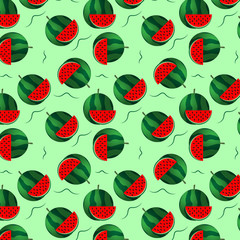 Watermelons pattern vector illustration background