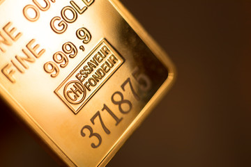 Gold bullion ingot 999.9 bar