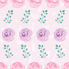 Roses seamless pattern for textile, fabric, wrapping paper etc.  O