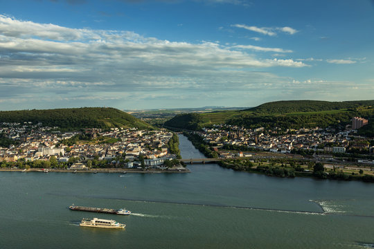 Viewpoint of the Rhine Valley towards Binger Loch