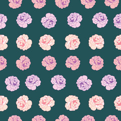 Roses seamless pattern for textile, fabric, wrapping paper etc.  O