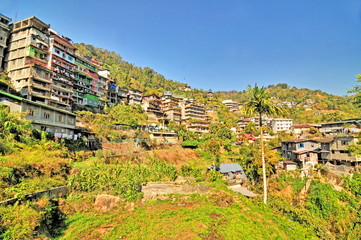 Banaue -  a town  in the north of the island of Luzon, in the Philippines. - obrazy, fototapety, plakaty