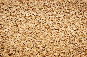 Layer of small wood chips