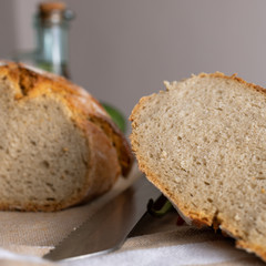 Polish bread on a country table.