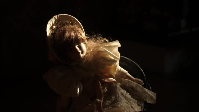 Porcelain expensive Doll in Shadow
