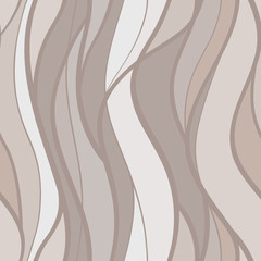 abstract lines waves pattern seamless , curve intertwine line shape hand drawn hair or sea ornate wallpaper background for wrapping paper or fabric textile , repeatable no sew vector illustration 