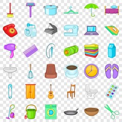 Table icons set. Cartoon style of 36 table vector icons for web for any design