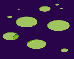 Abstract Generative Art color distributed ellipse holes background illustration