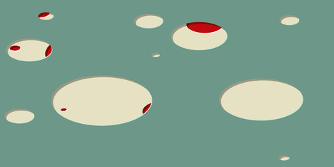 Abstract Generative Art color distributed ellipse holes background illustration