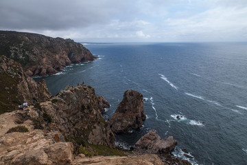 Fototapeta na wymiar Cabo da Roca (Portugal) - Côte rocheuse
