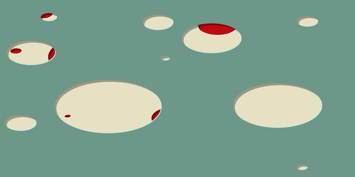 Abstract Generative Art color distributed ellipse holes background illustration