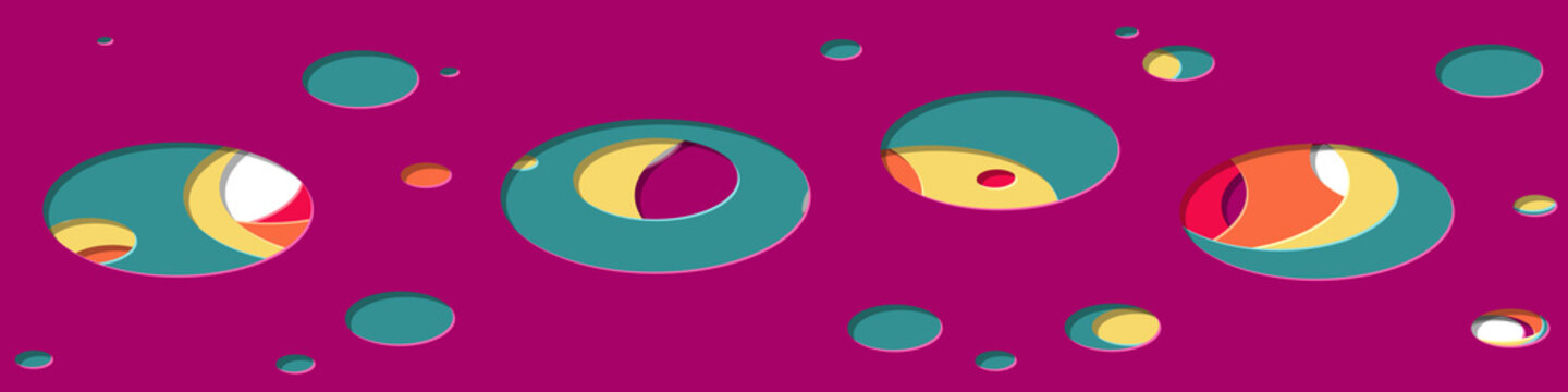 Abstract Generative Art color distributed ellipse holes background illustration