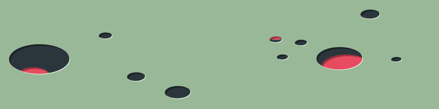 Abstract Generative Art color distributed ellipse holes background illustration